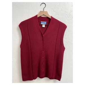 Pendleton Wool Sweater Button Down Vest